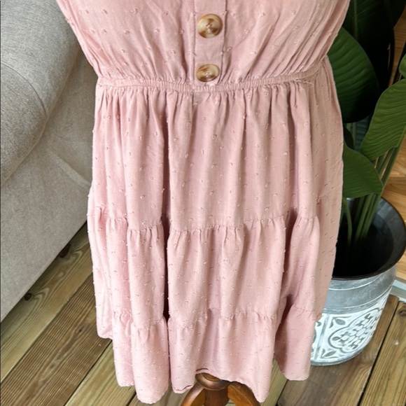 Pink Button-Front Dress xl preloved sweet wanderer FINAL PRICE $8 - Picture 5 of 12